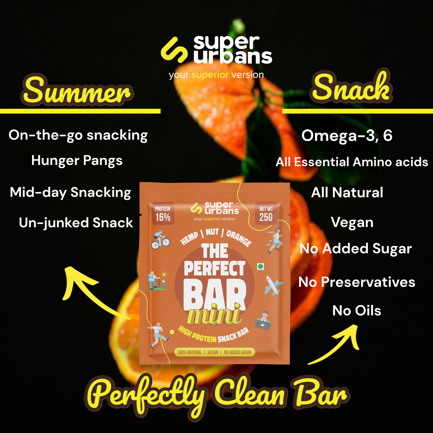 best orange vegan protein bars Online- pack of 6 bars